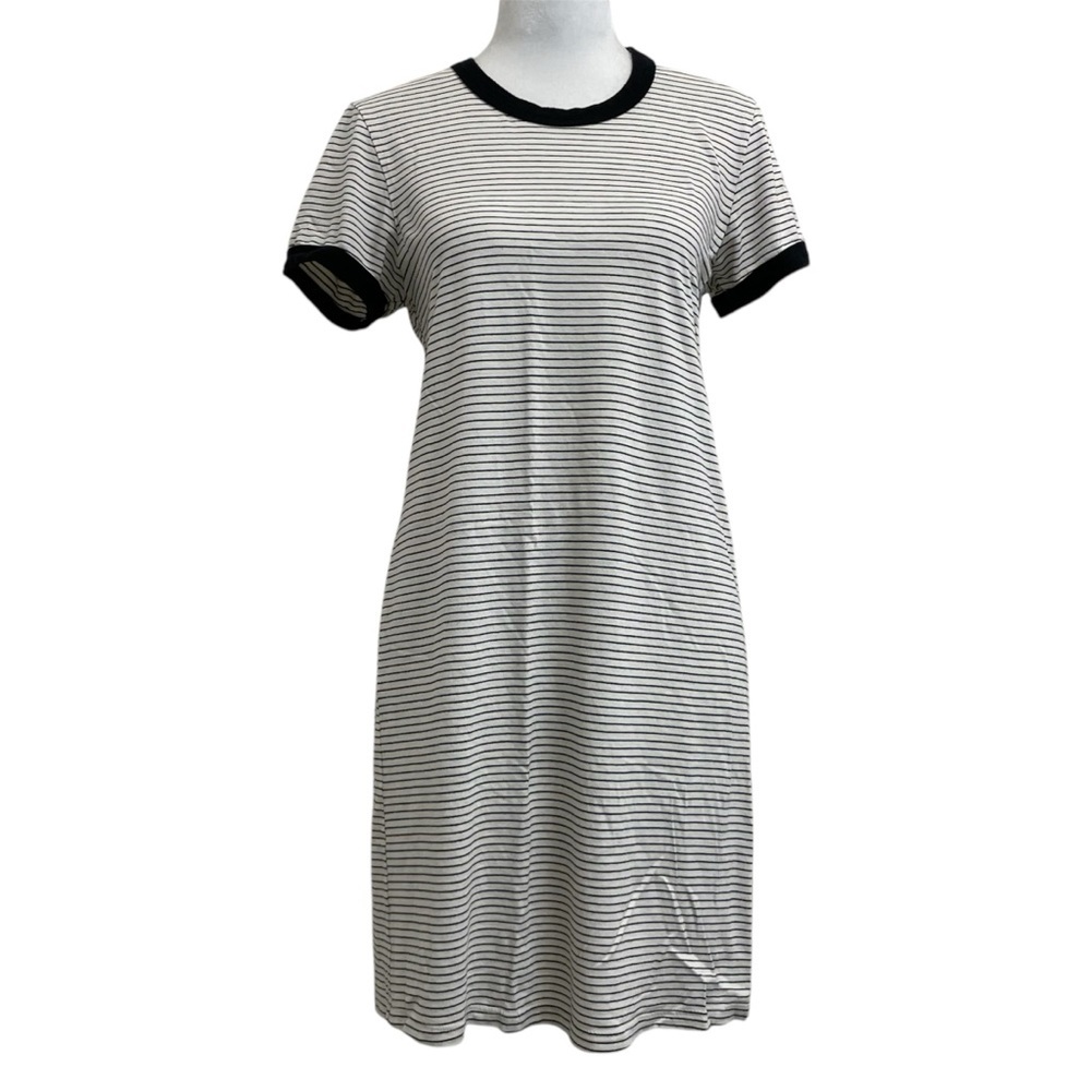 Marine Layer Reese Striped Stretchy Knee Length T-Shirt Dress